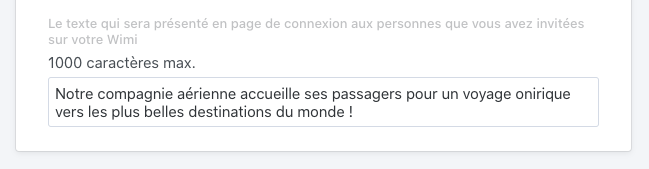 wimi-fr-parametres-du-wimi-comment-ajouter-un-texte-de-presentation-a-votre-page-de-connexion-wimi-v7