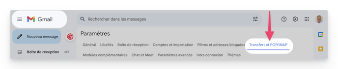 05-wimi-fr-wimi-inbox-les-paramètres-de-gmail-cliquez-sur-la-section-transfert-et-pop-imap-wimi-V7.18.5